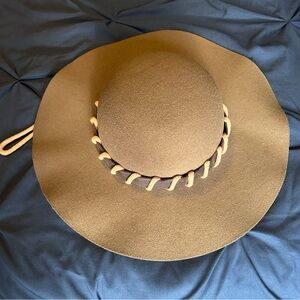 EARTHBOUND Tan Braided Wide-Brim Hat